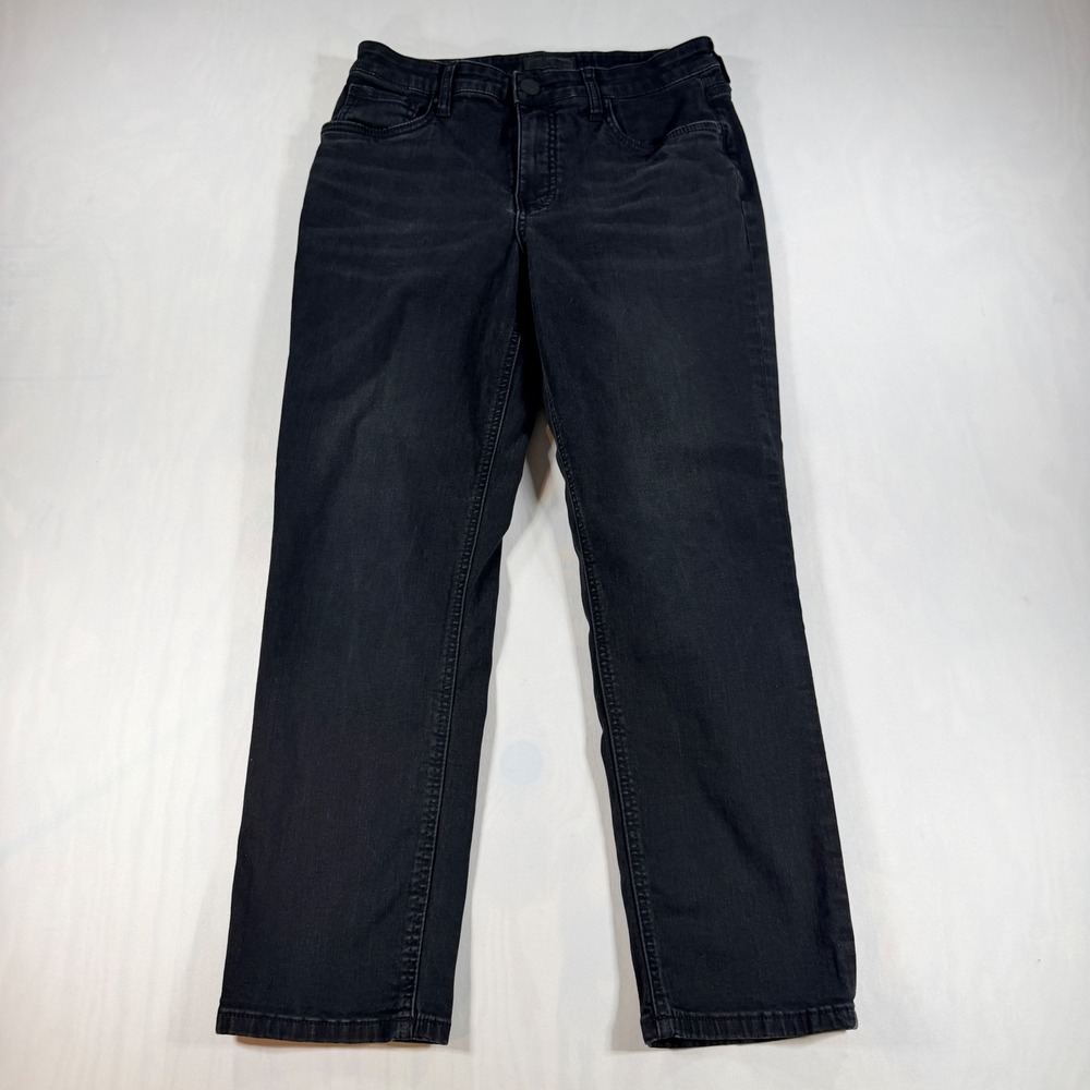 Kut from the Kloth Rachael Mom Jean Women 6 Black Fab Ab High Rise Denim